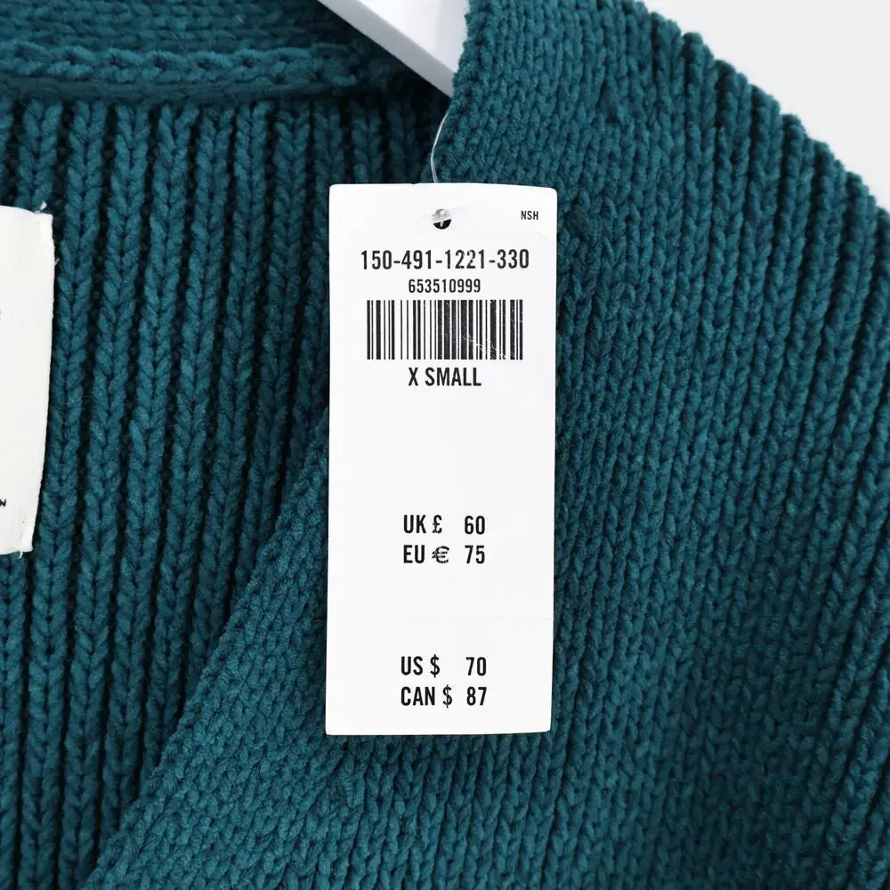 Abercrombie & Fitch Knit Cardigan Sweater Dark Teal Size XS NWT - Picture 5 of 6